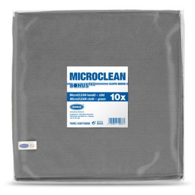 Törlőkendő, univerzális, 10 db, 32x32 cm, BONUS "MicroCLEAN", szürke