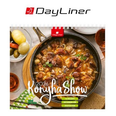 Naptár, asztali, álló, DAYLINER "Konyha Show - Mindmegette"